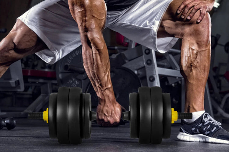 66 Lbs Adjustable Weight Dumbbell Barbell Set, 4-In-1 Free Weight Combination with Curved Bar Connector for Women Men Workout Fitness, Yellow