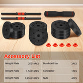 66 LBS Adjustable Dumbbell Set, Free Weights Dumbbells Set for Workout, Black
