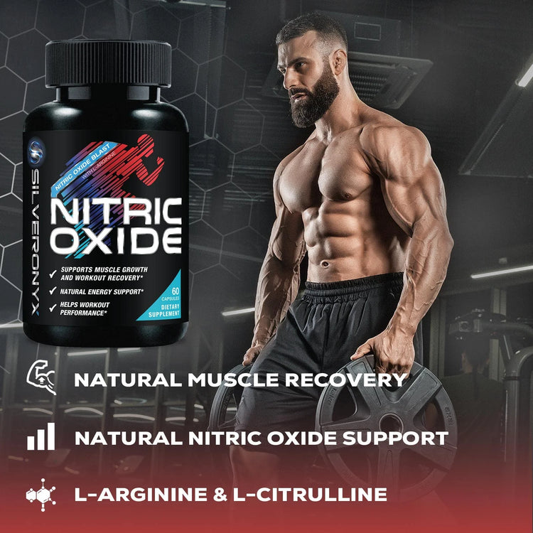 Extra Strength Nitric Oxide Supplement 3X Strength L Arginine, Citrulline Malate, AAKG, Beta Alanine - Premium Muscle Supporting Nitric Booster - Natural Energy & Heart Health Support - 60 Capsules